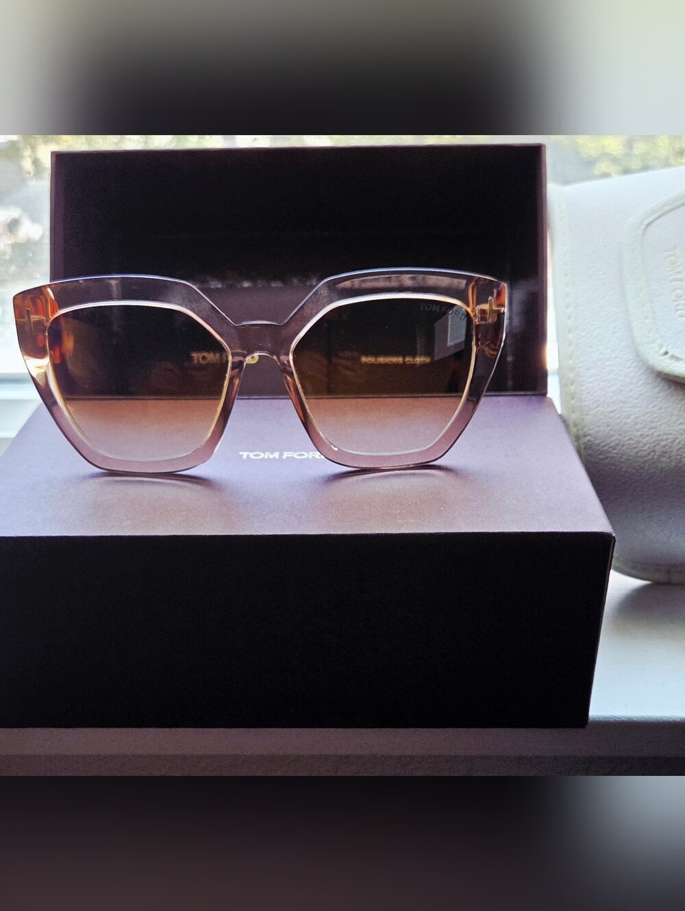 Tom Ford 56MM Tortoiseshell Cat Eye Sunglasses, BRAND NEW!